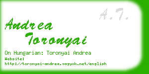 andrea toronyai business card